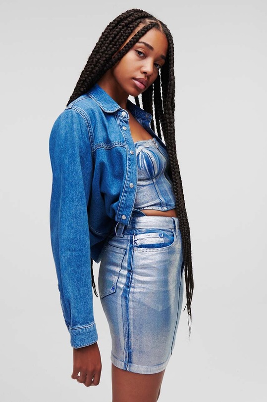 Karl Lagerfeld Jeans farmer szoknya kék 235J1203