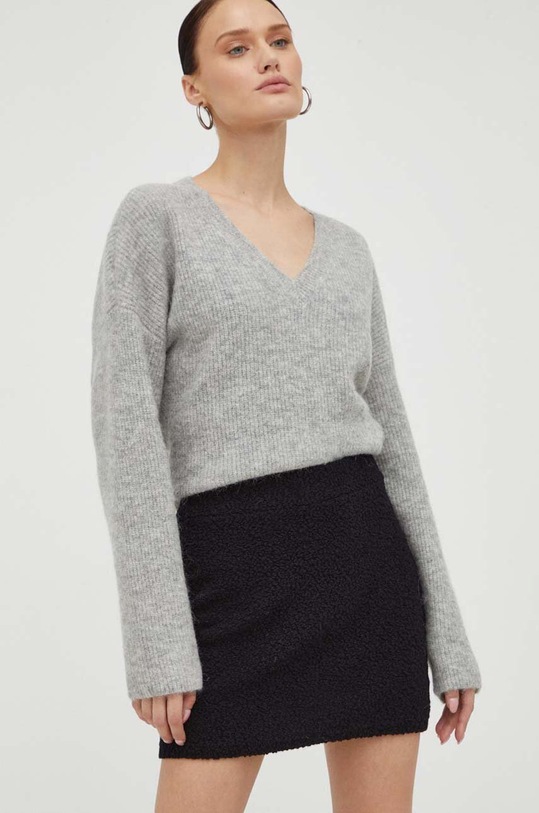 Μάλλινη φούστα Drykorn casual μαύρο 66426.423071
