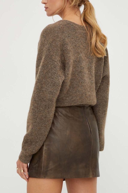 Odzież Herskind spódnica skórzana 4967960 brązowy