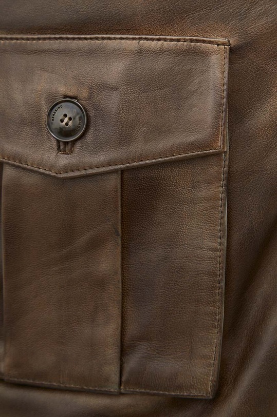 Herskind spódnica skórzana 4967960 brązowy