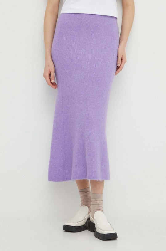 American Vintage fusta de lana TYJ13AH23 violet AW23