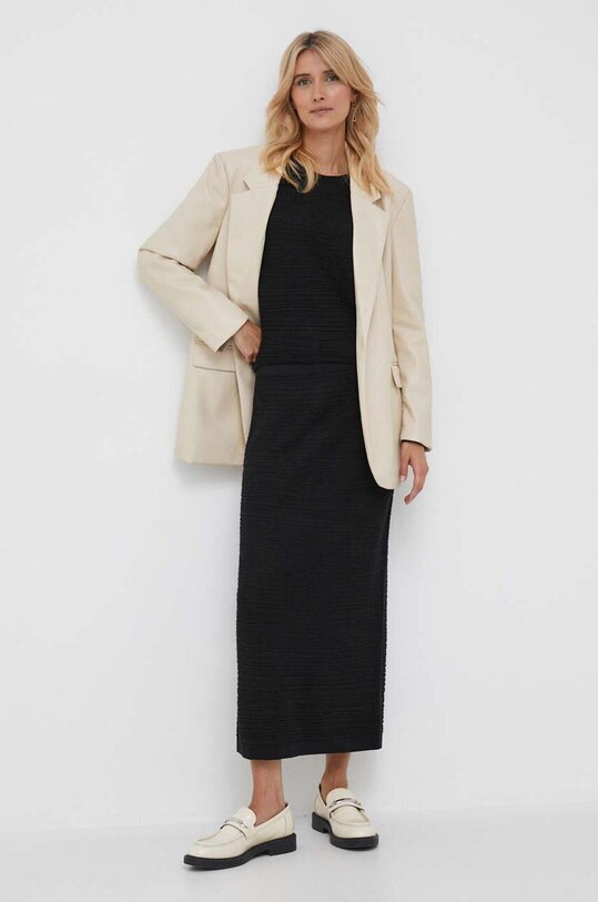 Sisley spódnica 11PUM0007.700 czarny AW23