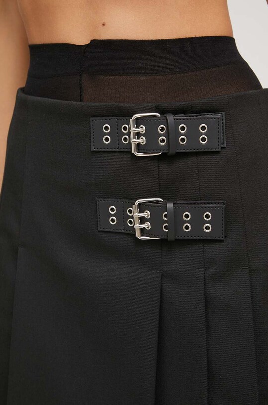 Sukňa s prímesou vlny Moschino Jeans 0112.8768 čierna