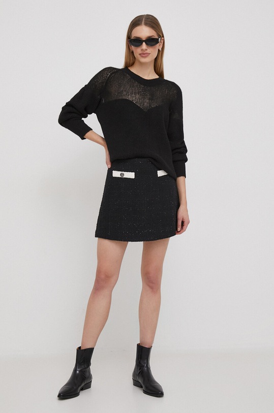 Sukně Tommy Hilfiger WW0WW39738 černá AW23