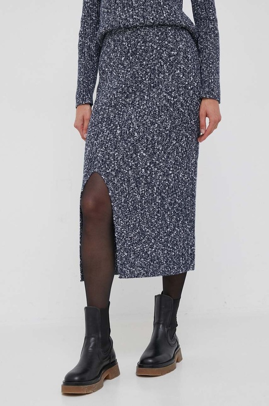 Tommy Hilfiger szoknya gyapjú keverékből WW0WW39935 sötétkék AW23