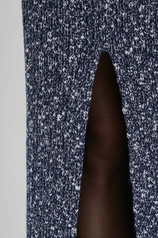 Tommy Hilfiger szoknya gyapjú keverékből sötétkék WW0WW39935