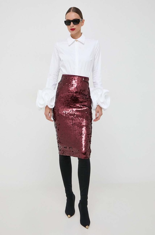 Sukně Patrizia Pepe 2G0931.A323 burgundské AW23