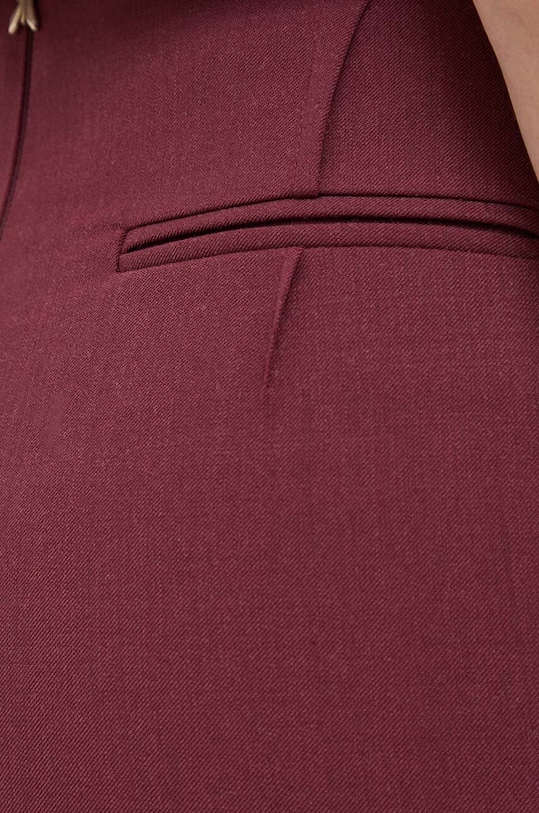 Patrizia Pepe spódnica z domieszką wełny 2G0946.A1PH bordowy