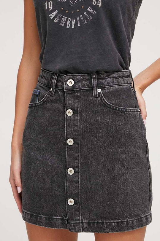 Traper suknja Karl Lagerfeld Jeans Planet friendly crna 236J1201