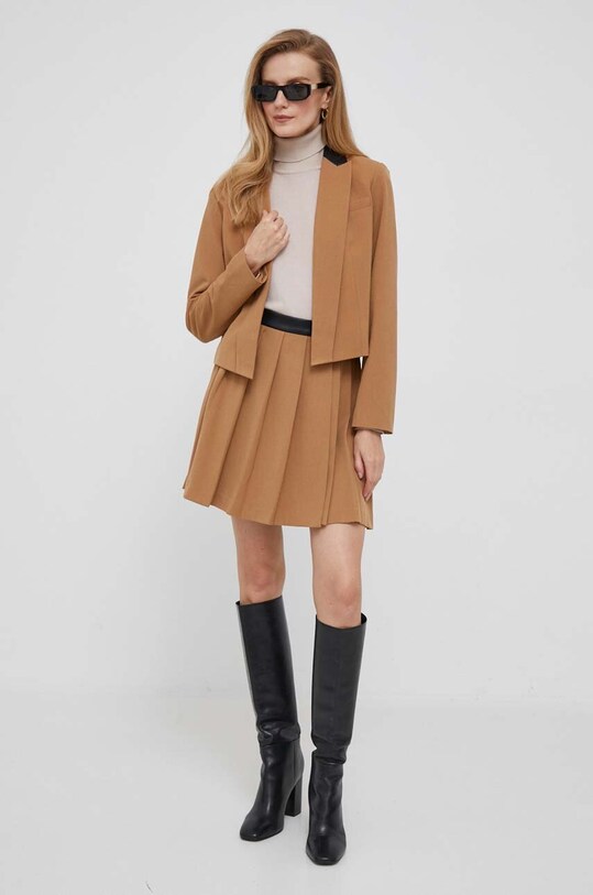 Φούστα DKNY P3GN7U37 καφέ AW23