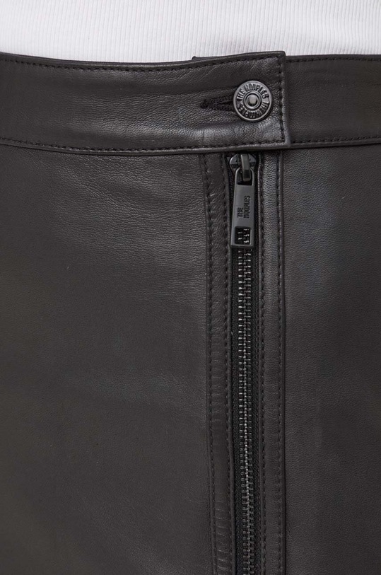 The Kooples fusta de piele FJUP27019K negru