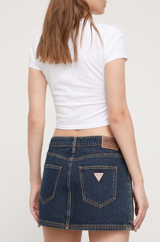 Oblečenie Rifľová sukňa Guess Originals W3BG14D4XY0 tmavomodrá