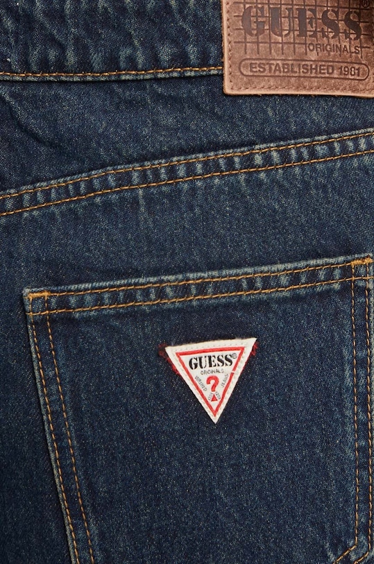 Rifľová sukňa Guess Originals tmavomodrá W3BG14D4XY0