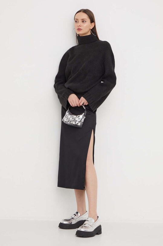 Sukňa Abercrombie & Fitch KI143.3317.900 čierna AW23