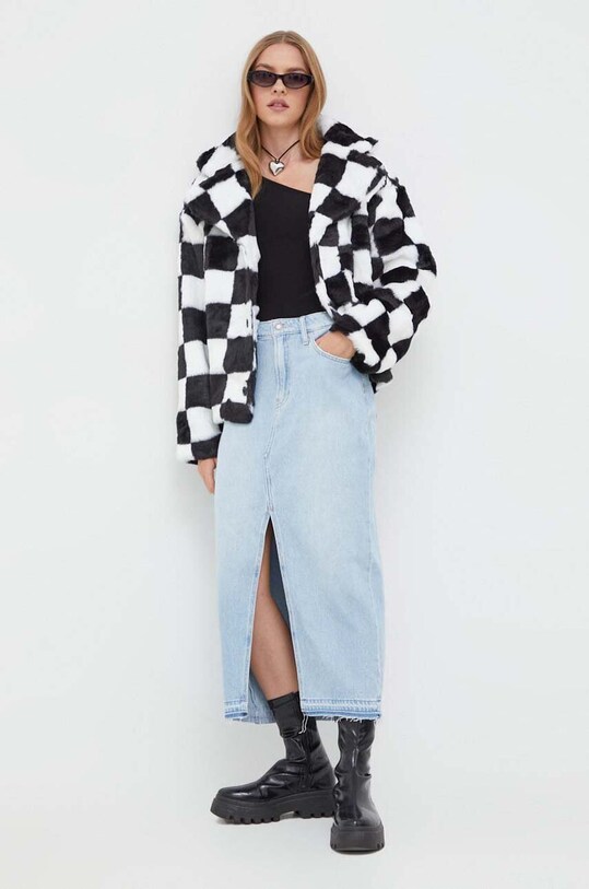 Hollister Co. fustă din denim uni albastru KI343.3121.280