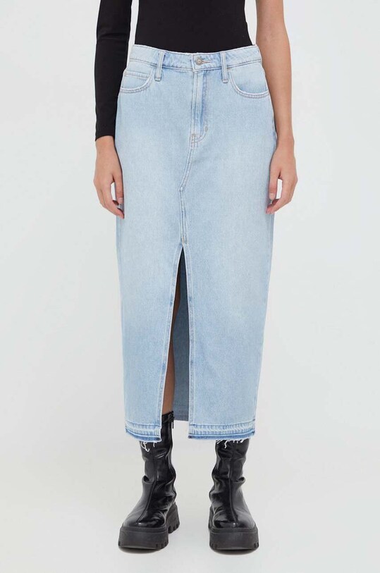 Hollister Co. fustă din denim KI343.3121.280 albastru AW23