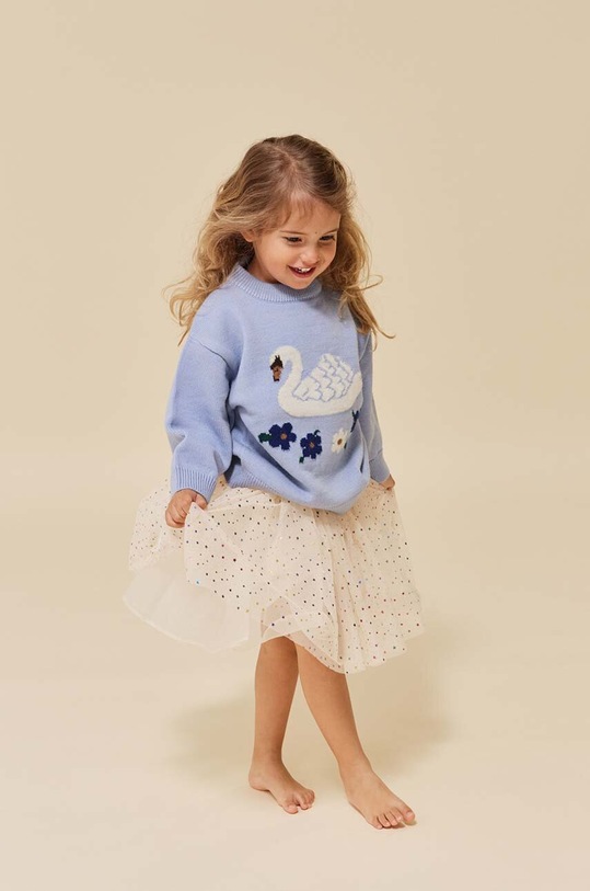 Детска пола Konges Sløjd разкроена оранжев KS6396