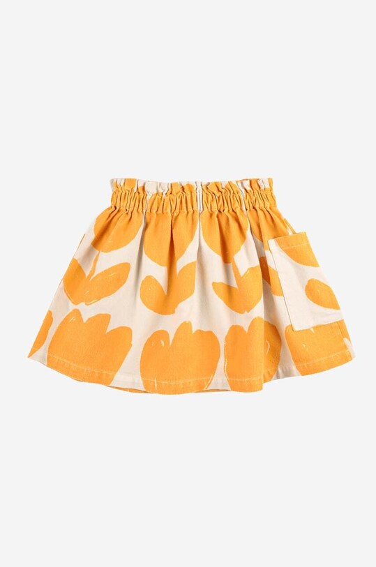 Девочка Детская хлопковая юбка Bobo Choses 223AC090 белый