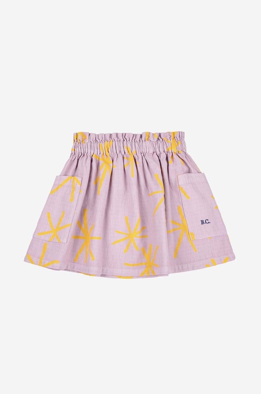 Bobo Choses spódnica bawełniana dziecięca 223AC092 fioletowy AW23