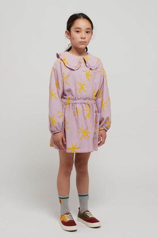 Bobo Choses spódnica bawełniana dziecięca 223AC092 fioletowy