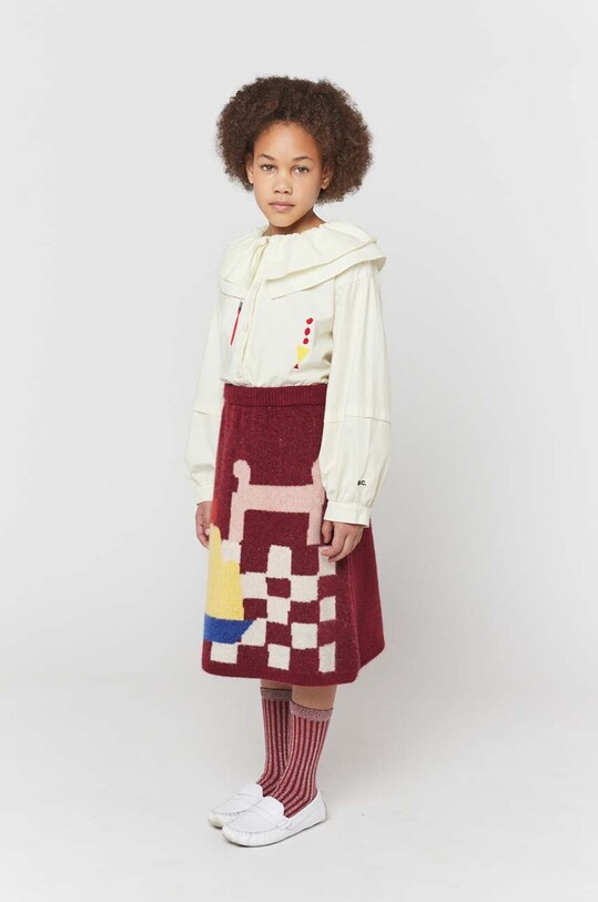 Dětská sukně Bobo Choses burgundské 223FC018
