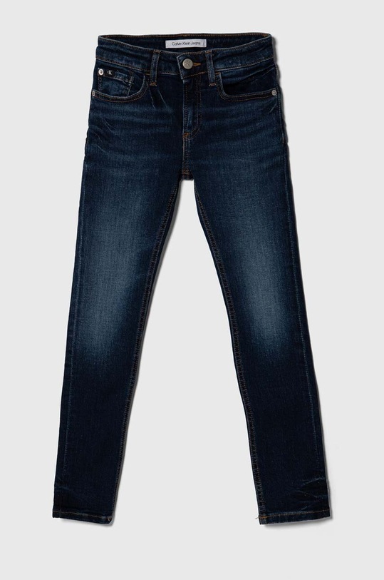 Detské rifle Calvin Klein Jeans s reguláciou modrá IB0IB01714.9BYX
