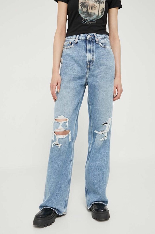 Tommy Jeans jeansy Claire Planet friendly niebieski DW0DW16035