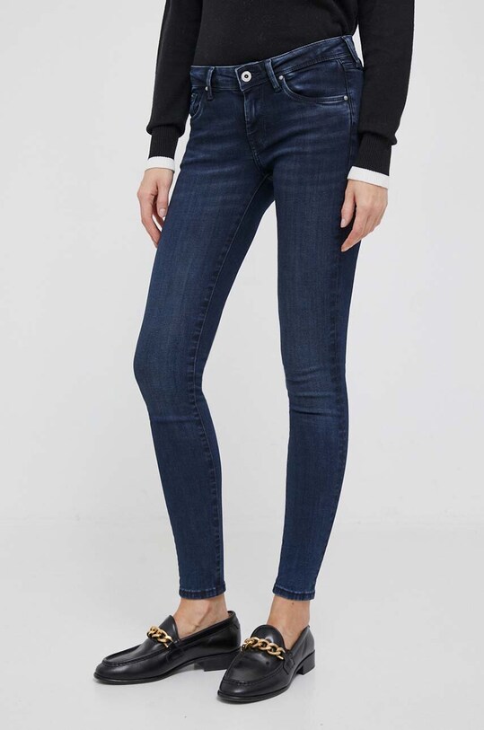 Pepe Jeans jeansy Lola Planet friendly granatowy PL204163XV7.000