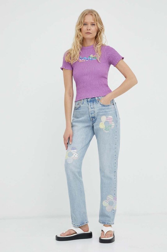 Τζιν παντελόνι Levi's 501 12501.0469 μπλε AW23