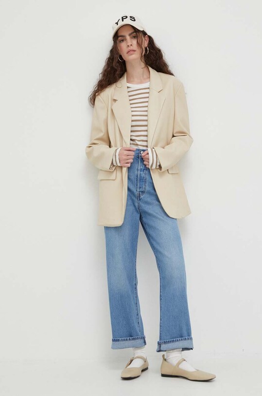 Levi's jeansi RIBCAGE STRAIGHT ANKLE 72693.0130 albastru SS24