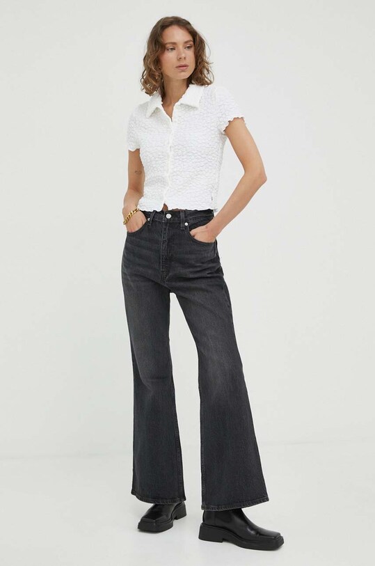 Rifle Levi's 70S HIGH FLARE A0899.0012 čierna AW23