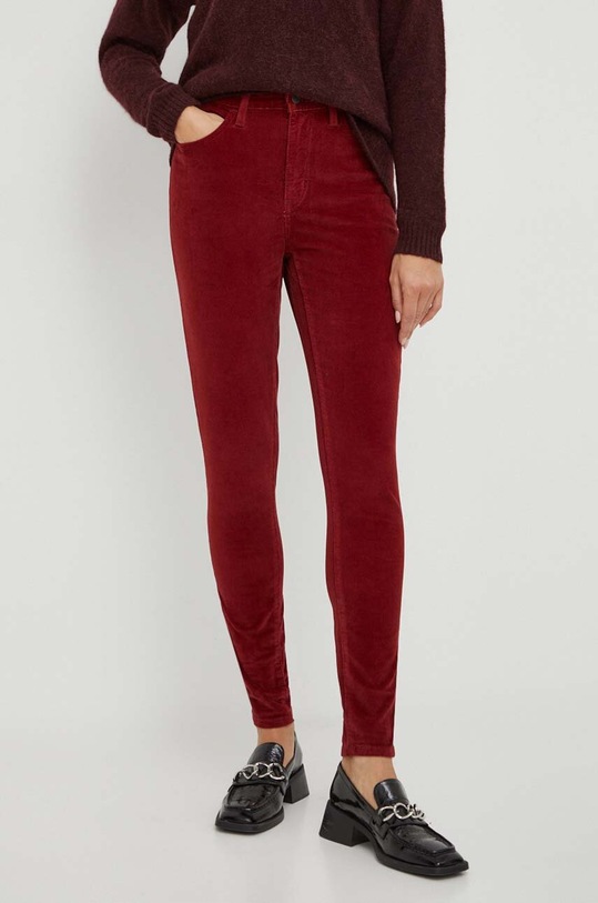 Levi's spodnie sztruksowe 721 18882.0676 bordowy AW23
