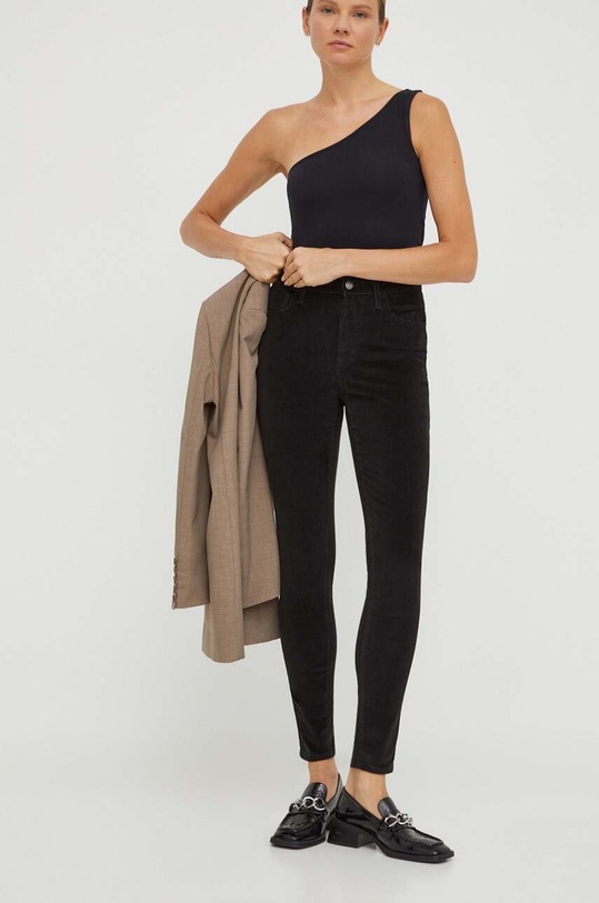 Levi's pantaloni de catifea cord 721 drept negru 18882.0677