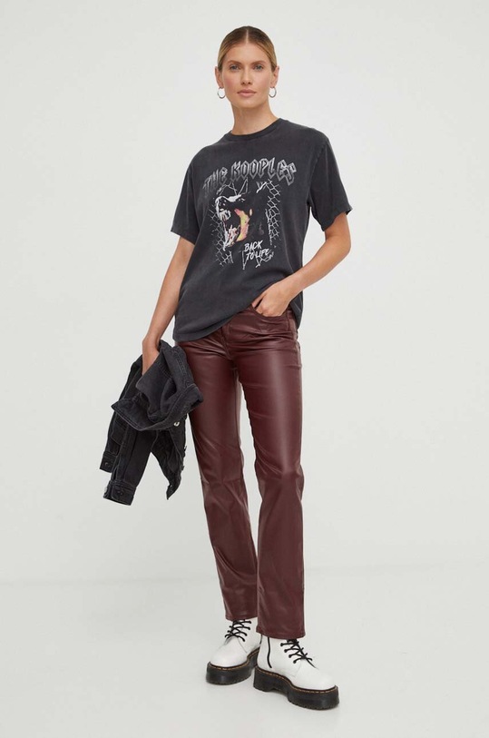 Levi's spodnie 724 COATED STRAIGHT A5445.0001 bordowy AW23