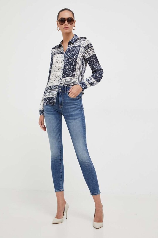 Τζιν παντελόνι Guess W3BA35.D56D2 μπλε AW23