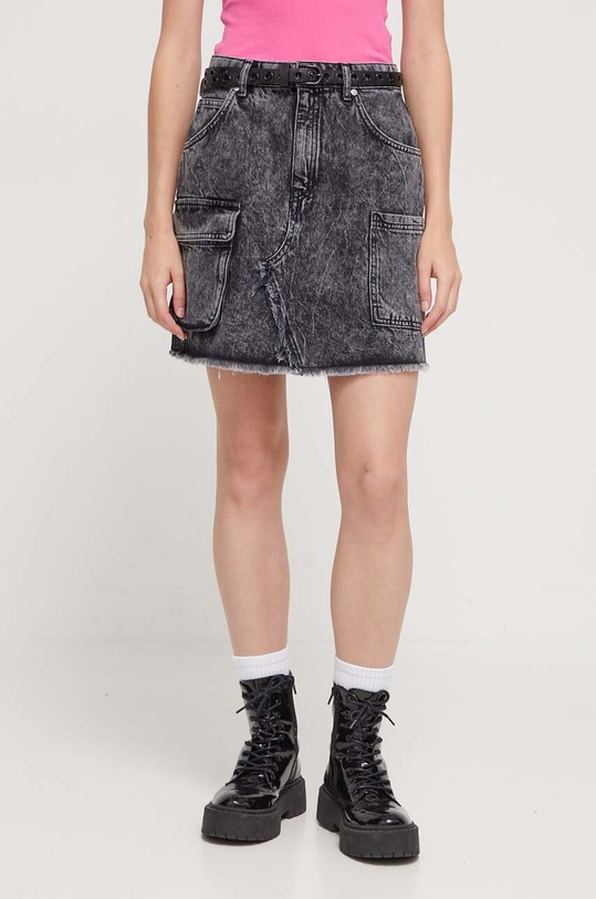 HUGO spódnica jeansowa casual czarny 50498414