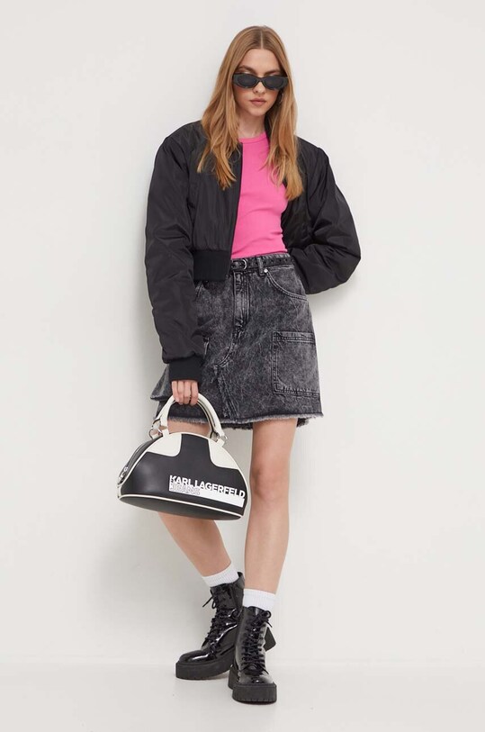 HUGO spódnica jeansowa 50498414 czarny AW23