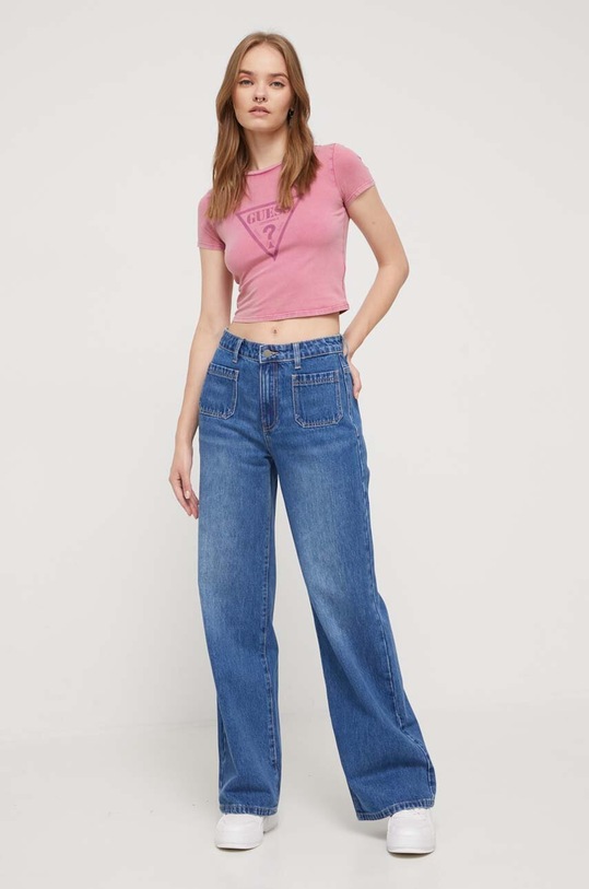 Τζιν παντελόνι Guess Originals Go Patch W3BG02D4XY0 μπλε AW23