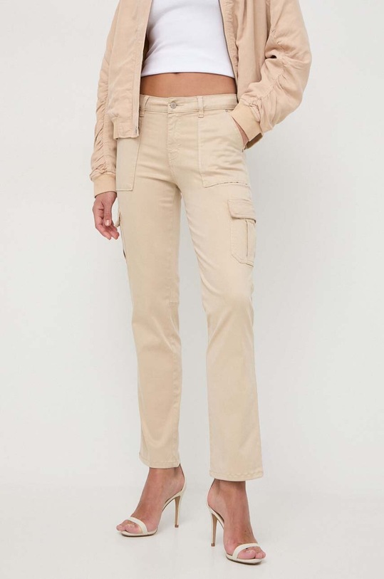 Guess pantaloni alta beige W4RB59.W93CL