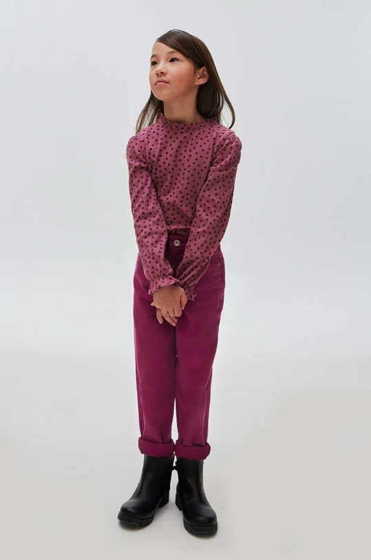 Dziewczynka Mayoral jeansy dziecięce 7510.8F.Junior.9BYX fioletowy