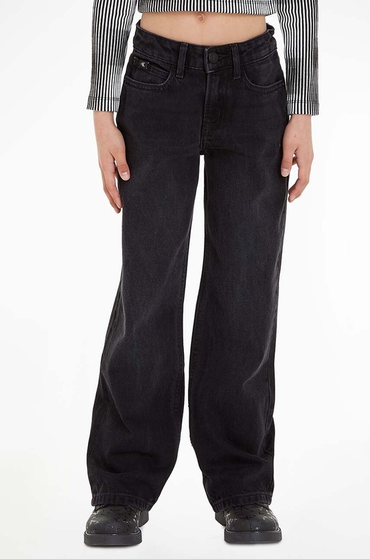 Calvin Klein Jeans jeansy dziecięce z regulacją czarny IG0IG02156.9BYX