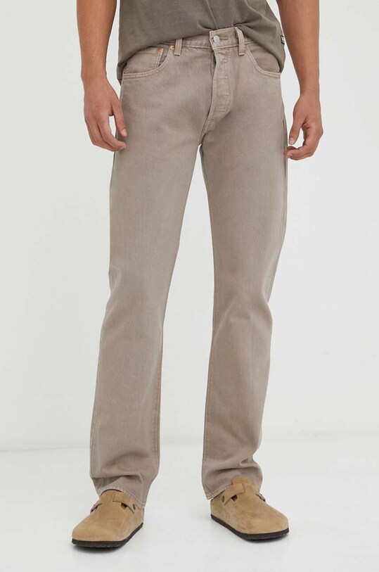Levi's jeansy 501 beżowy 00501.3400