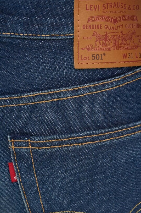 Levi's jeansy bawełniane 501 granatowy 00501.3411