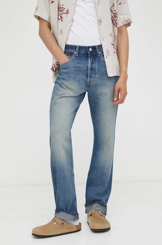 Levi's jeansy bawełniane 501 niebieski 00501.3412