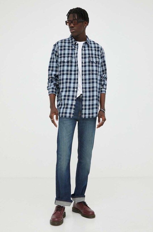 Levi's jeansy 527™ SLIM BOOT CUT granatowy 05527.0713