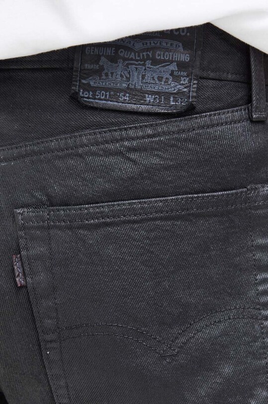 Βαμβακερό παντελόνι Levi's 501 54 μαύρο A4677.0008