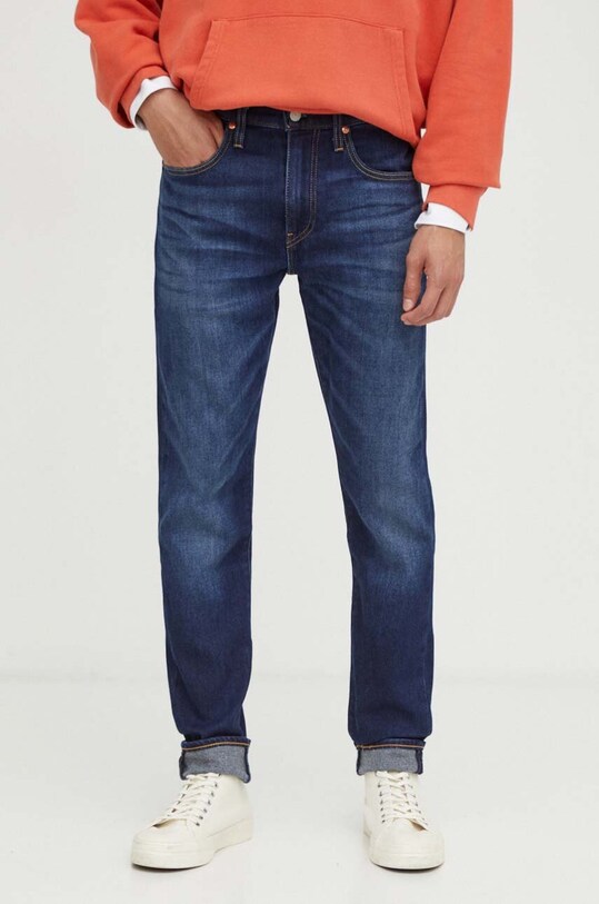 Džínsy s prímesou vlny Levi's 512 SLIM TAPER tmavomodrá 28833.1213