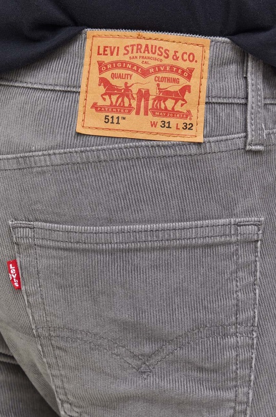 Levi's pantaloni de catifea cord 511 SLIM gri 04511.5698