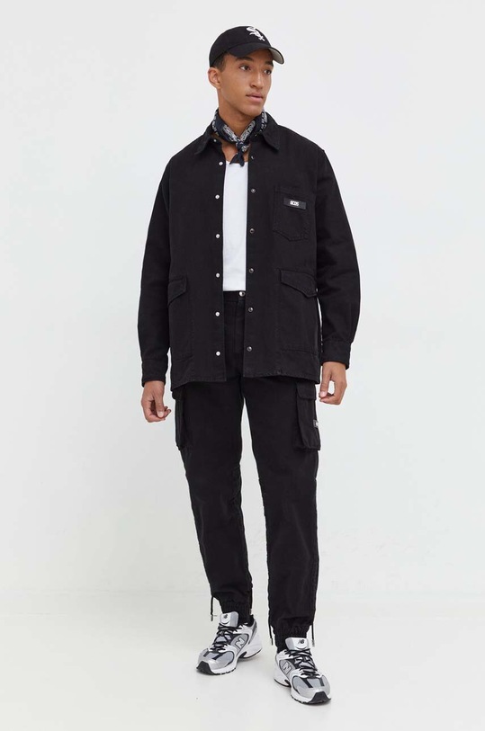 GCDS jeansi CC94M260546 negru AW23