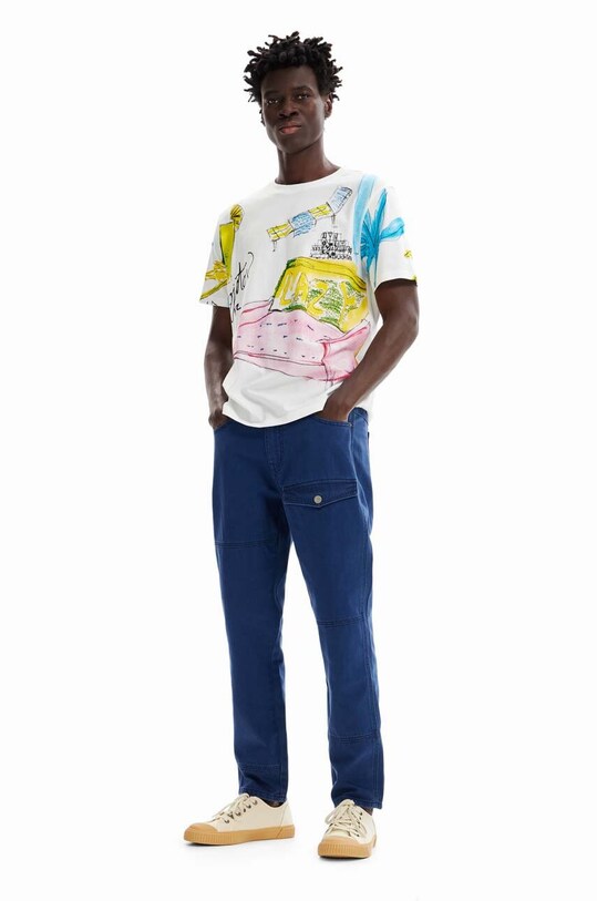 Desigual jeansy 23WMDD03 granatowy